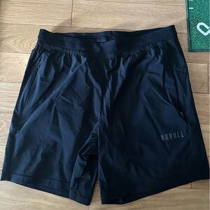 Men’s black nobull shorts 7” medium